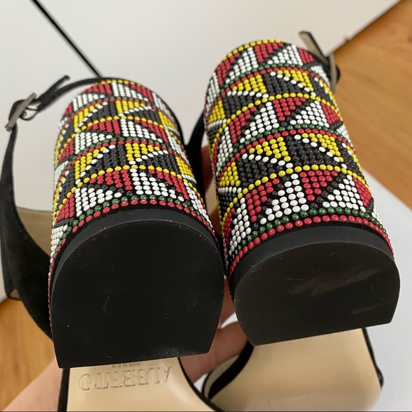 Alberto Gozzi Embellished Block Heel Sandals - Picture 12 of 13